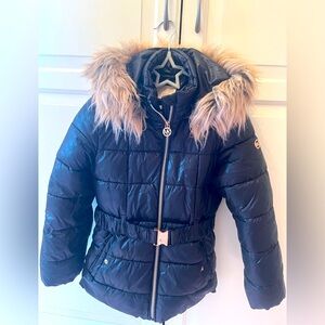 Michael Kors puffer coat with faux fur hood